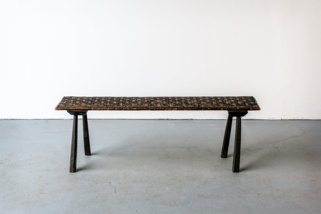 Furniture - Primitive Bench - Upholstered