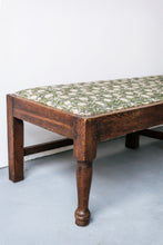 Load image into Gallery viewer, Furniture - Long Bench - Upholstered/ Green Floral Block Print
