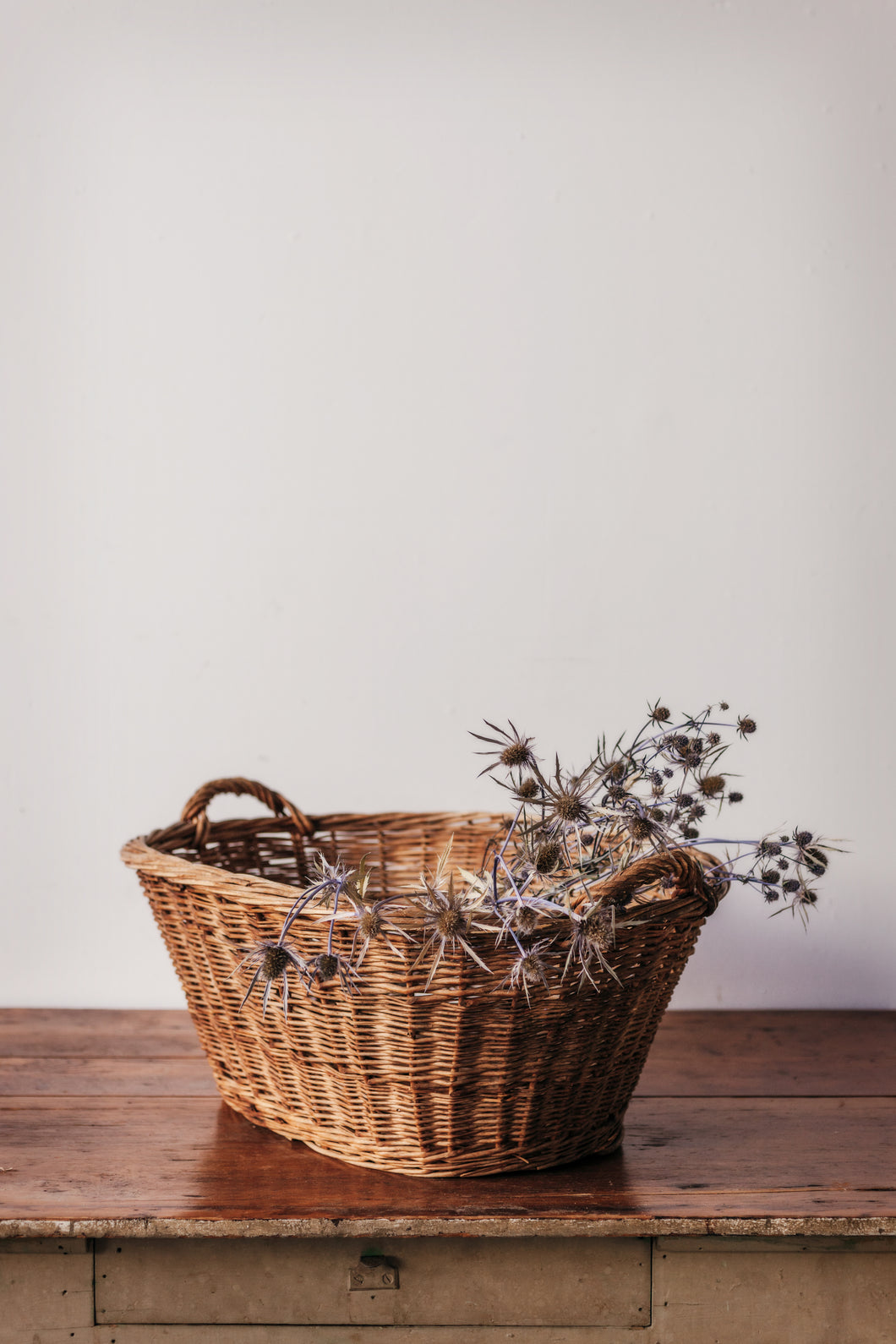 Vintage - Antique Oval French Laundry Basket