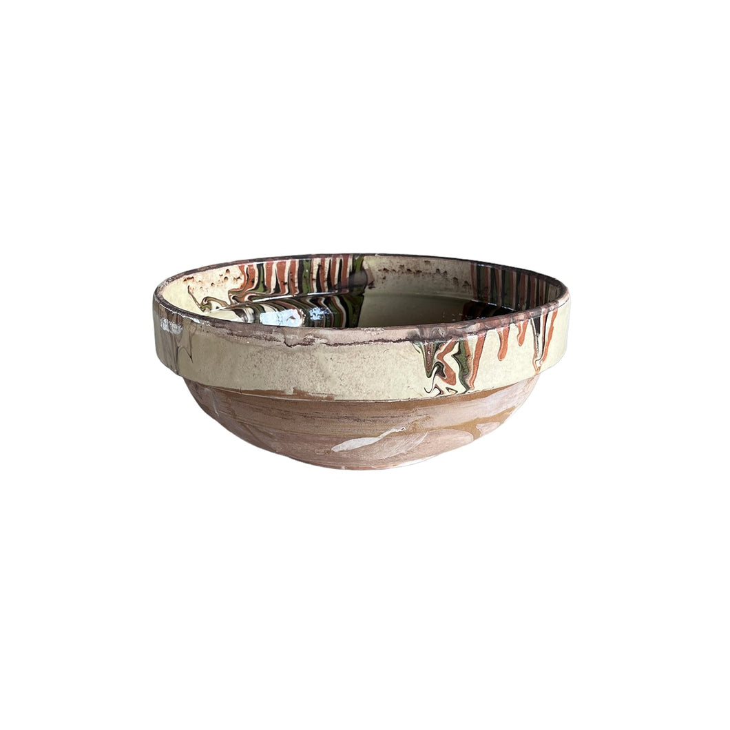 Bowl - Cottage Crafted,  Marbleized - Cream