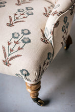 Load image into Gallery viewer, Furniture - Vintage Upholstered &quot;Slipper&quot; Chair - Block Print Linen
